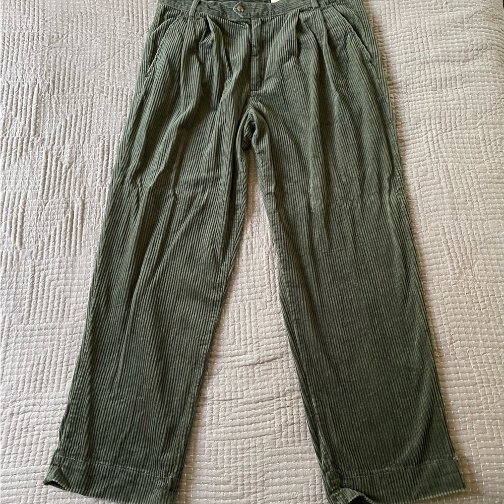 Eddie Bauer Olive Corduroy Pants for Men